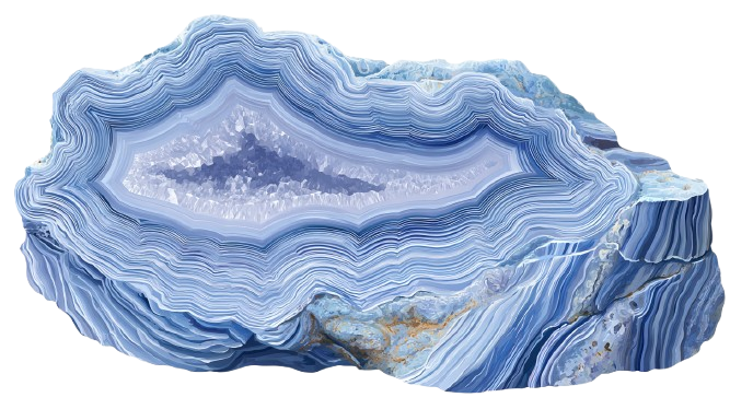 Blue Lace Agate crystal - Gentle Communication