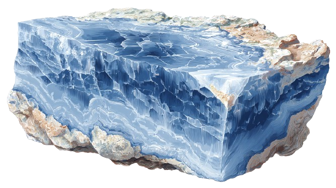 Blue Calcite crystal - Calm & Relaxation