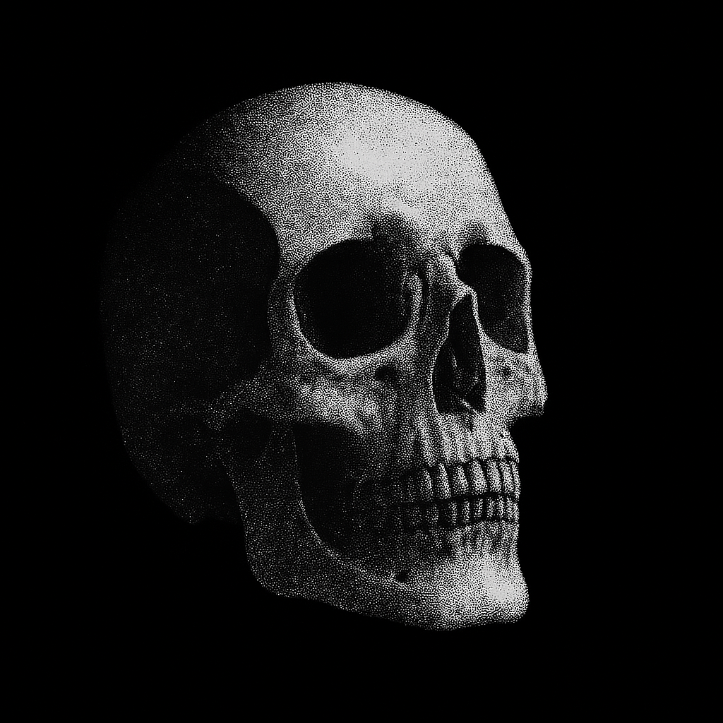 Skull symbol representing symbolic tradition